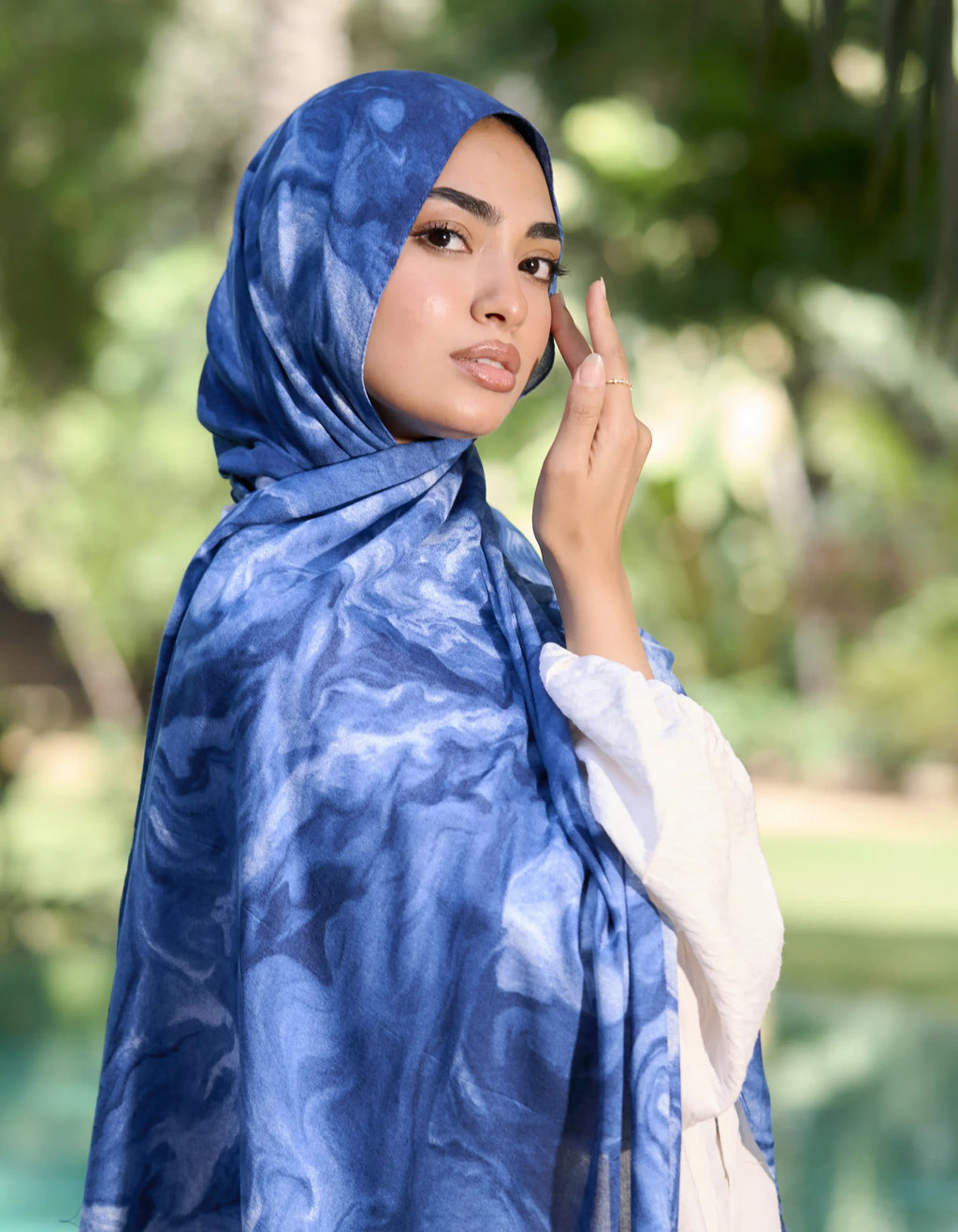 Blue Marble Modal Hijab