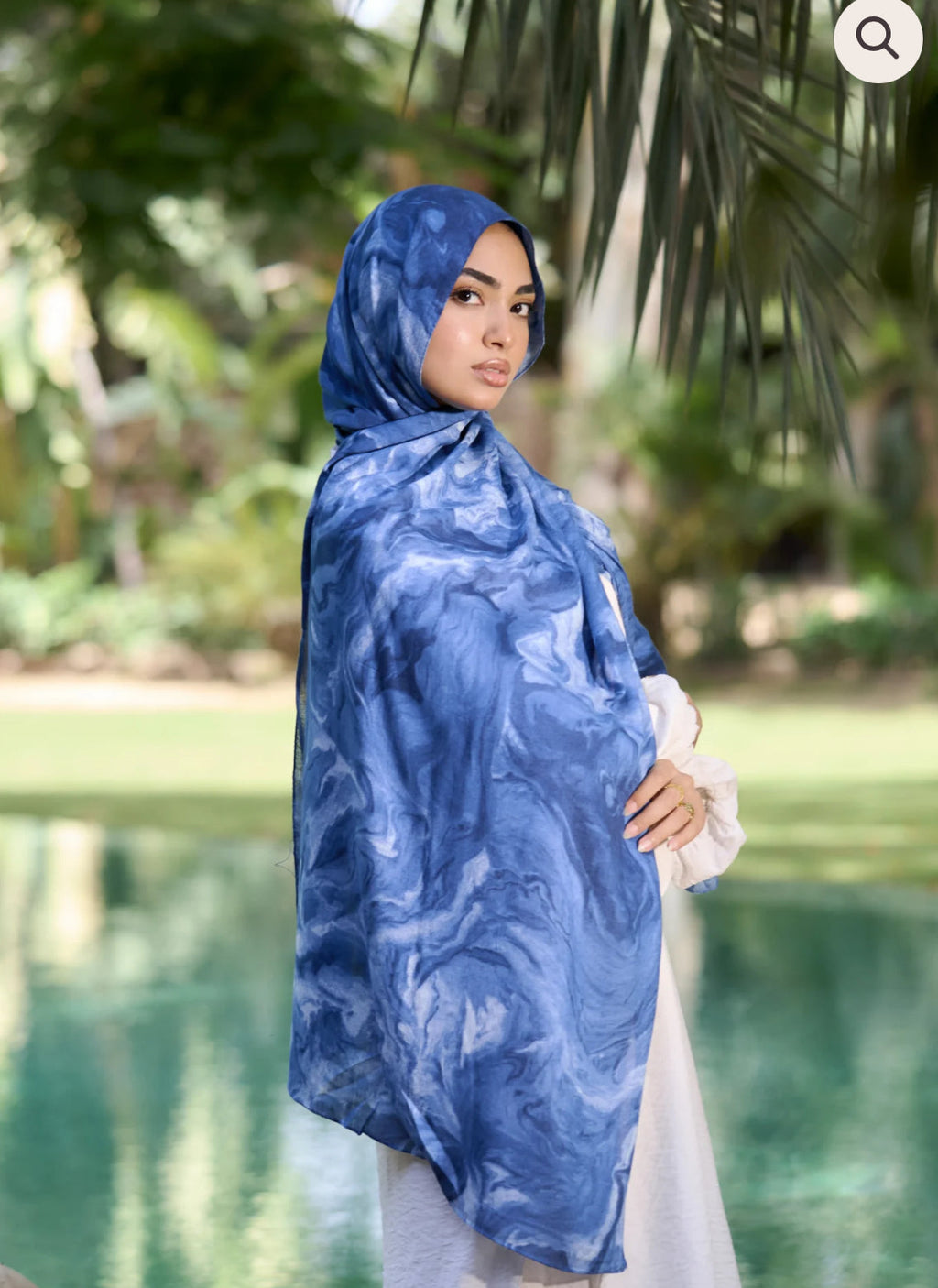 Blue Marble Modal Hijab