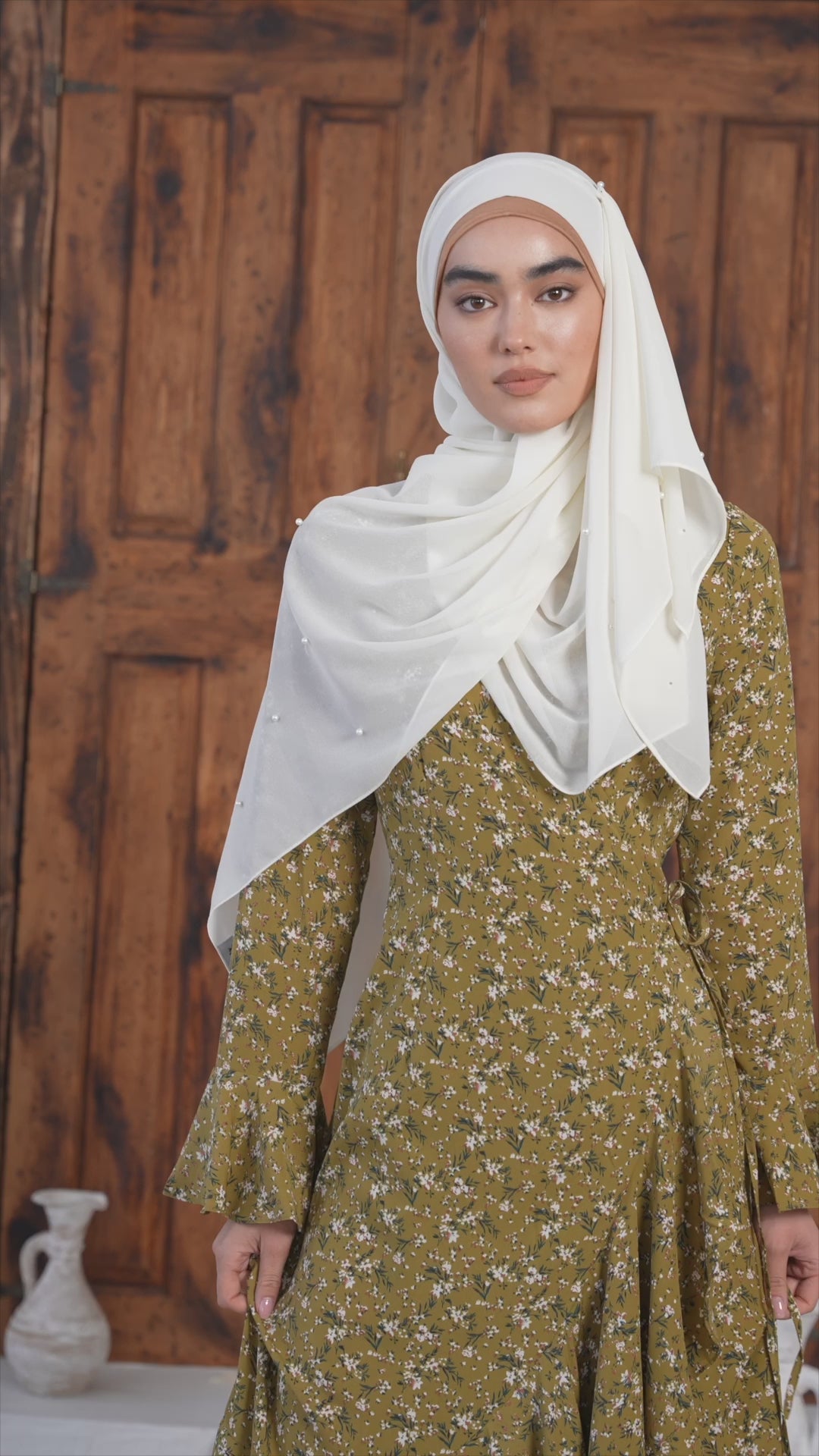 Mustard Ruffle Wrap Maxi Dress