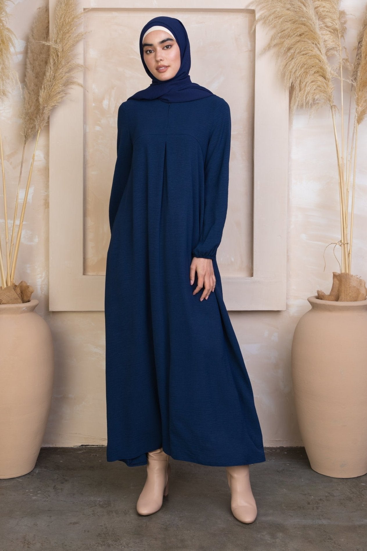 Blue Sheath Abaya Maxi Dress-CLEARANCE