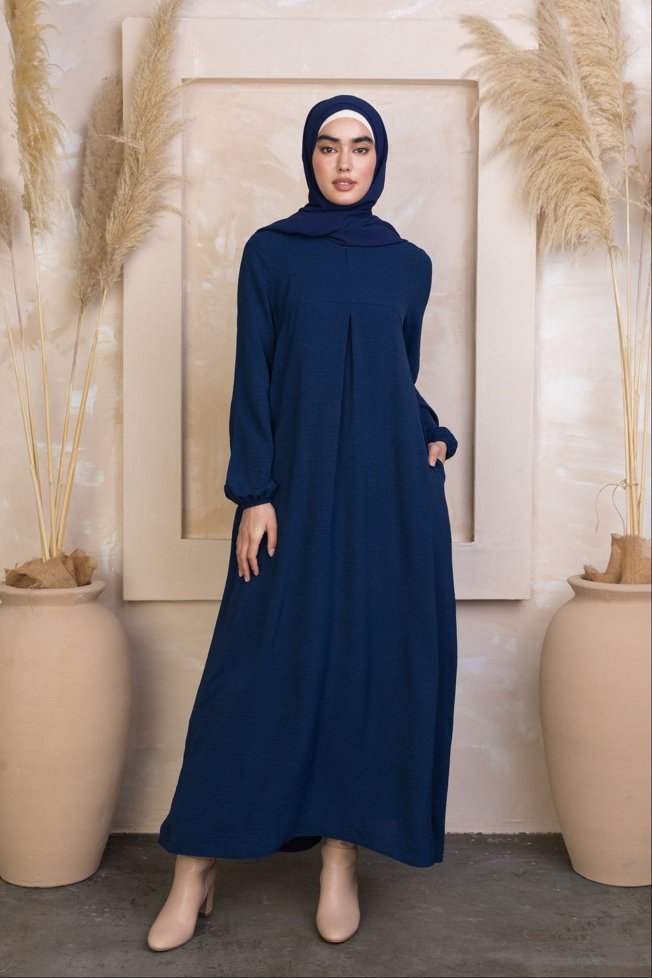 Blue Sheath Abaya Maxi Dress-CLEARANCE