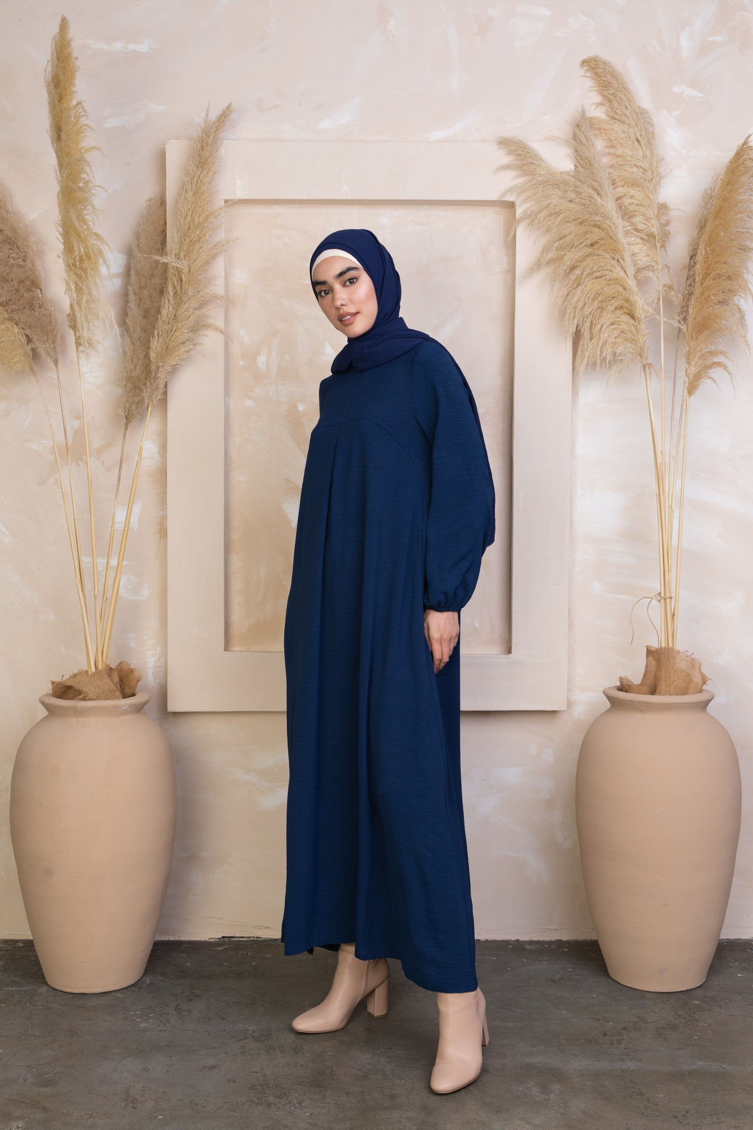 Blue Sheath Abaya Maxi Dress-CLEARANCE