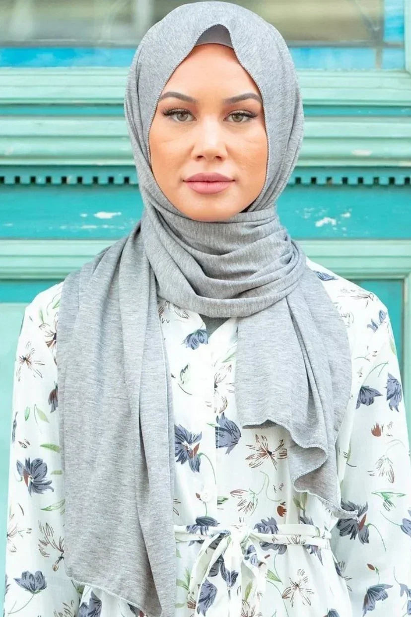 Heather Grey Jersey Hijab