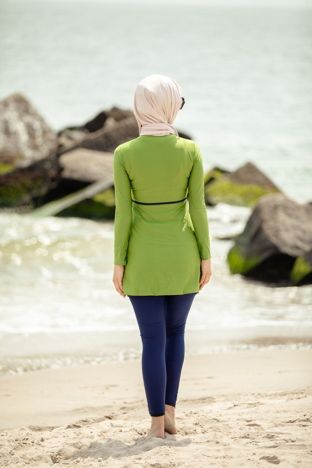 Lime Green 3-Piece Modest Swimsuit for modest swimwear