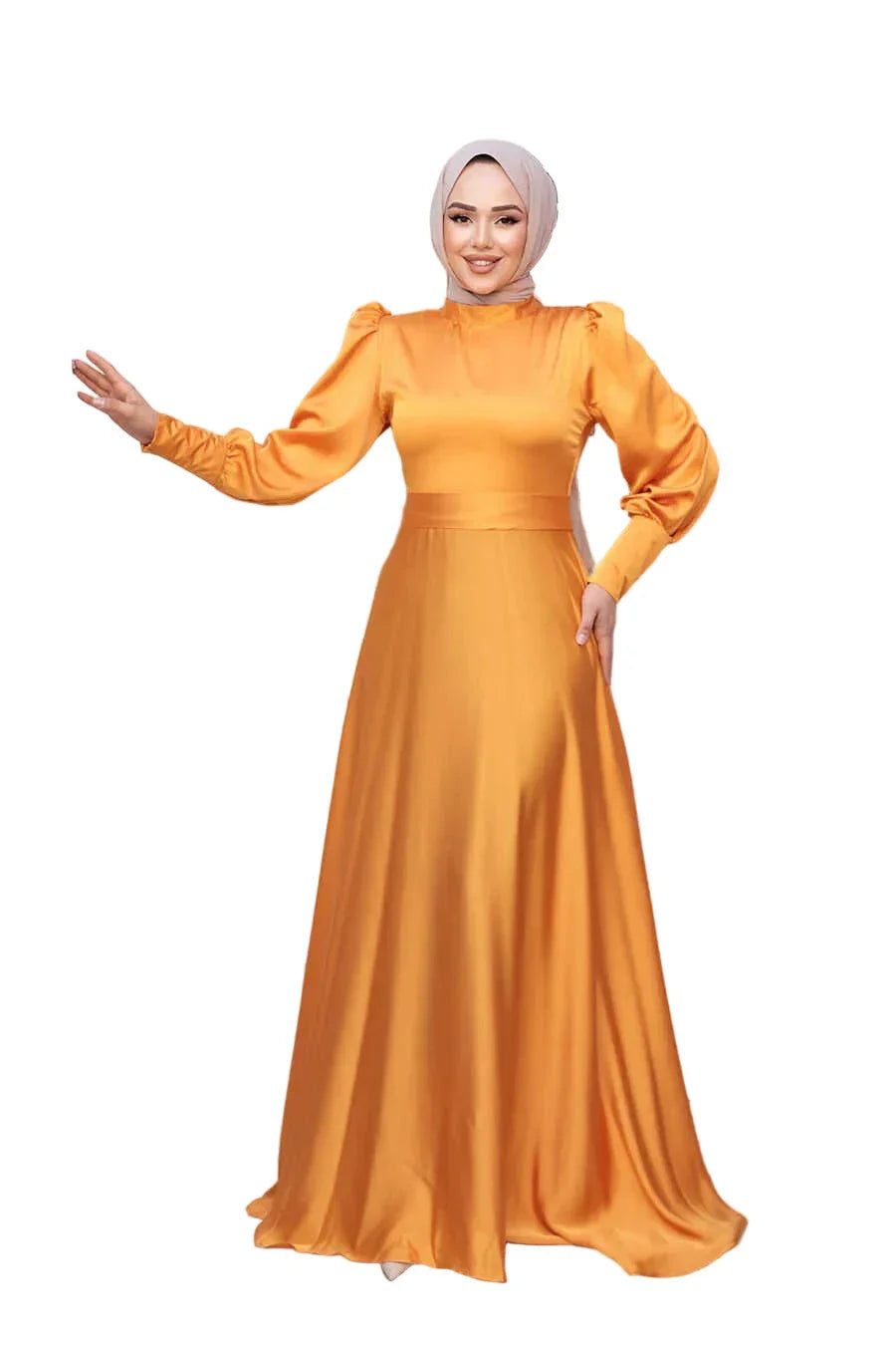 Marigold Satin Gown