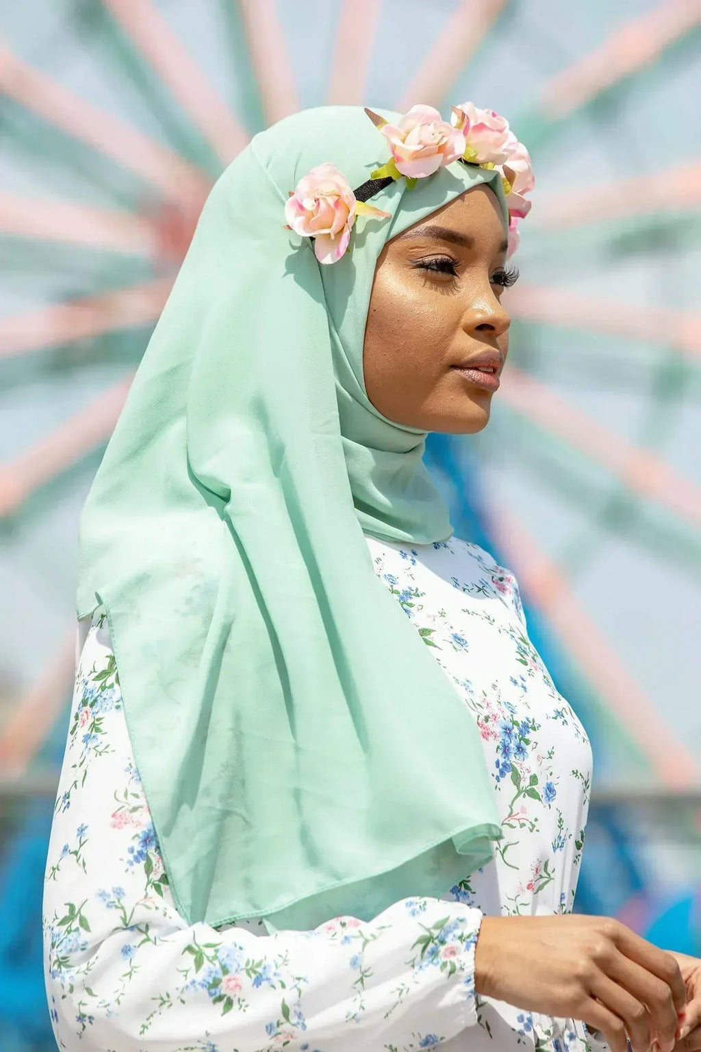 Mint Chiffon Hijab