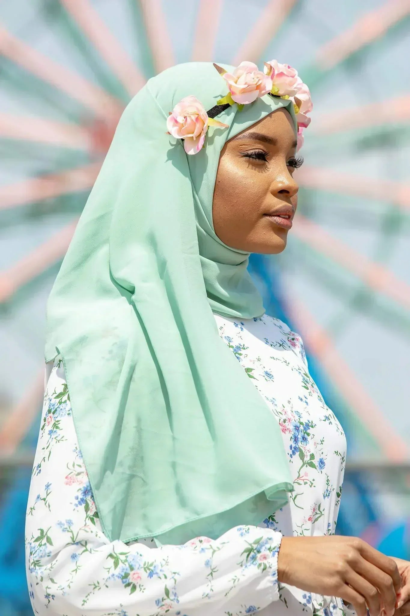 Mint Chiffon Hijab