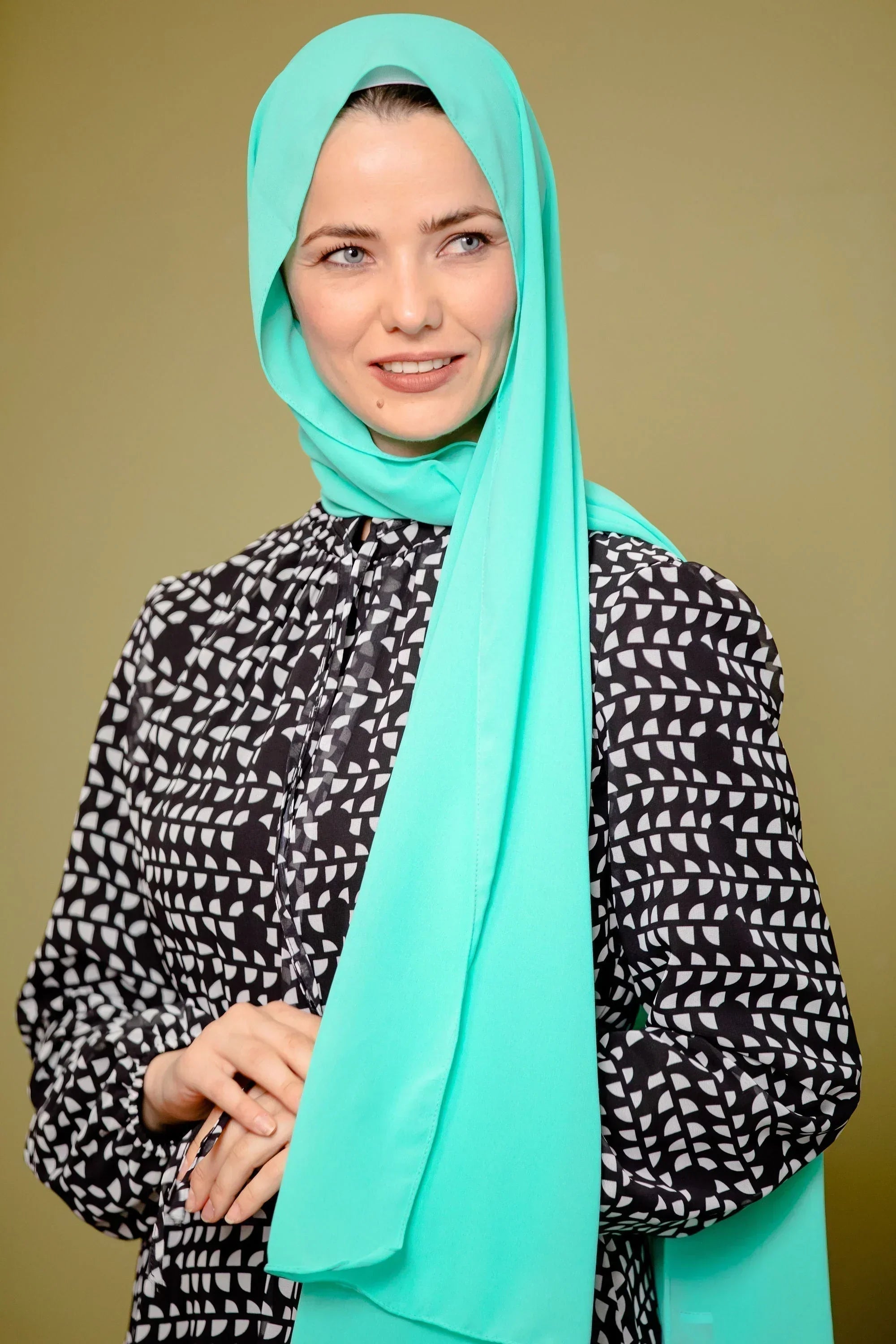 Mint Chiffon Hijab