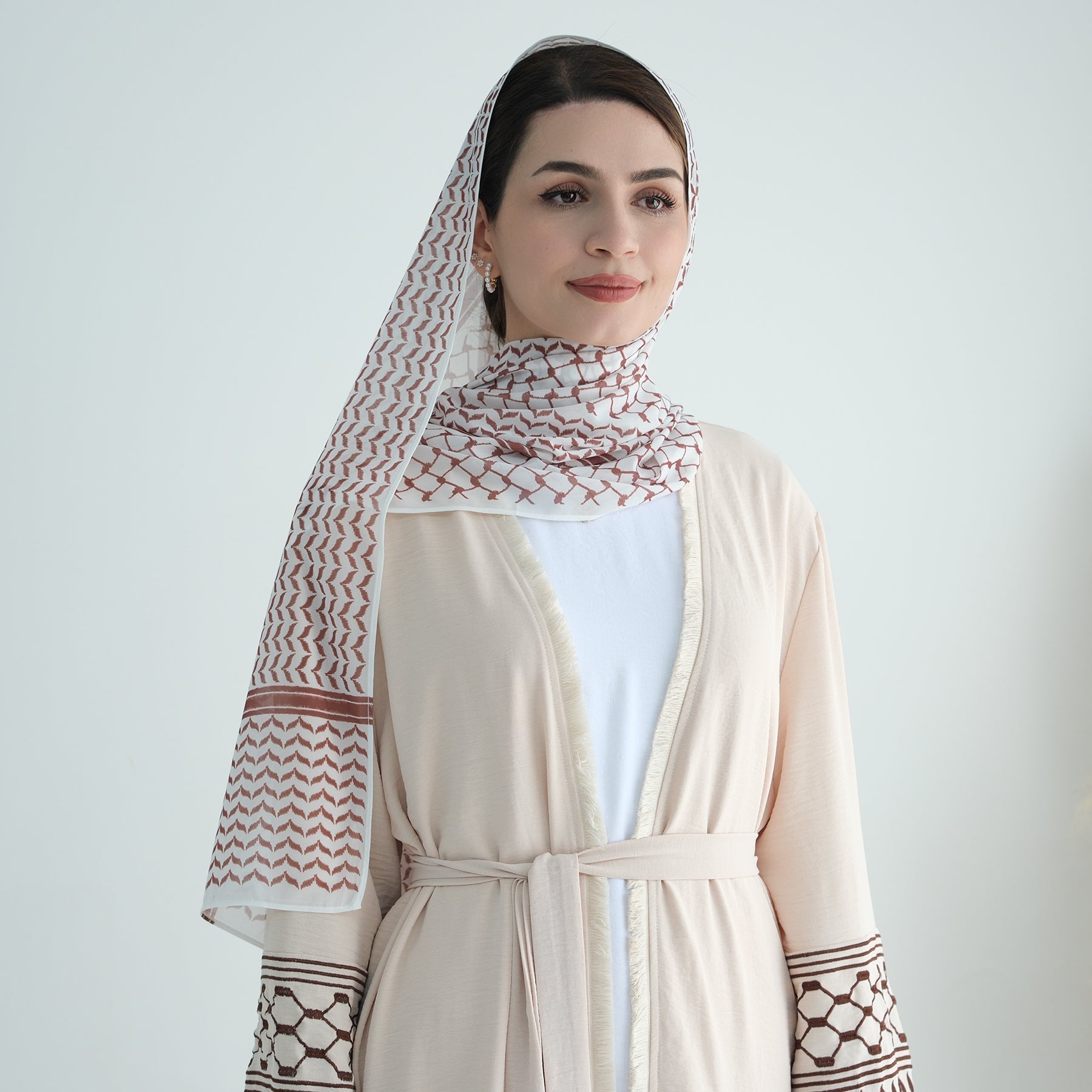 Palestinian Love Open Front Abaya