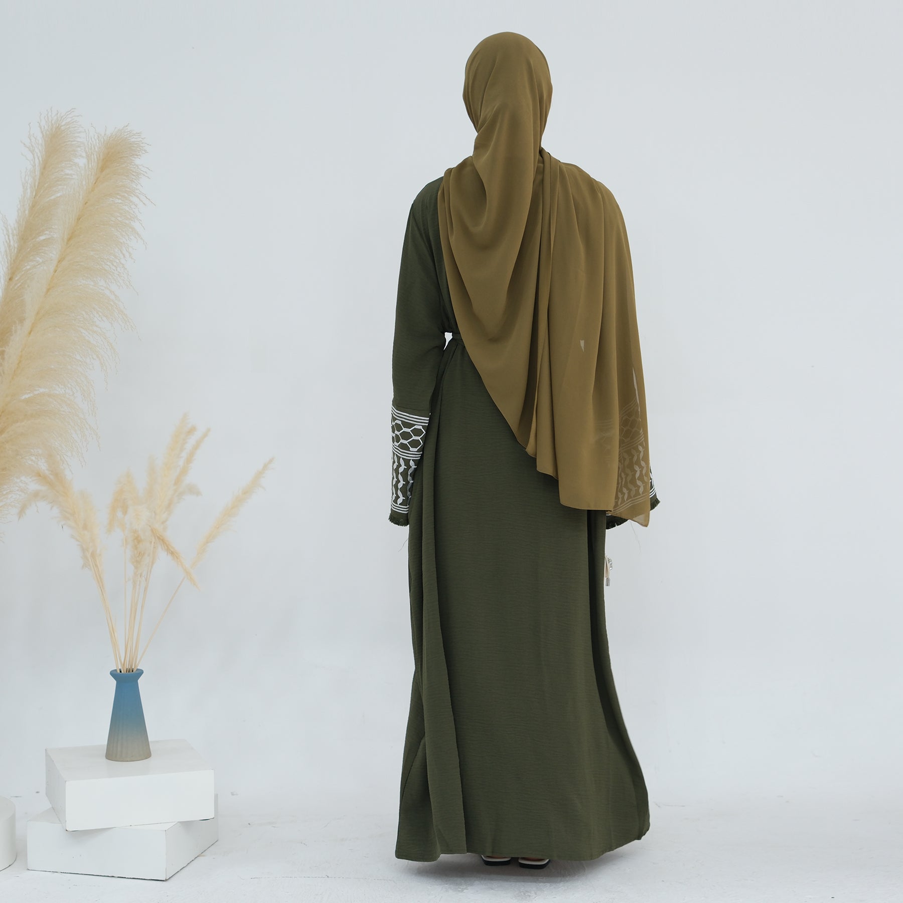 Palestinian Love Open Front Abaya