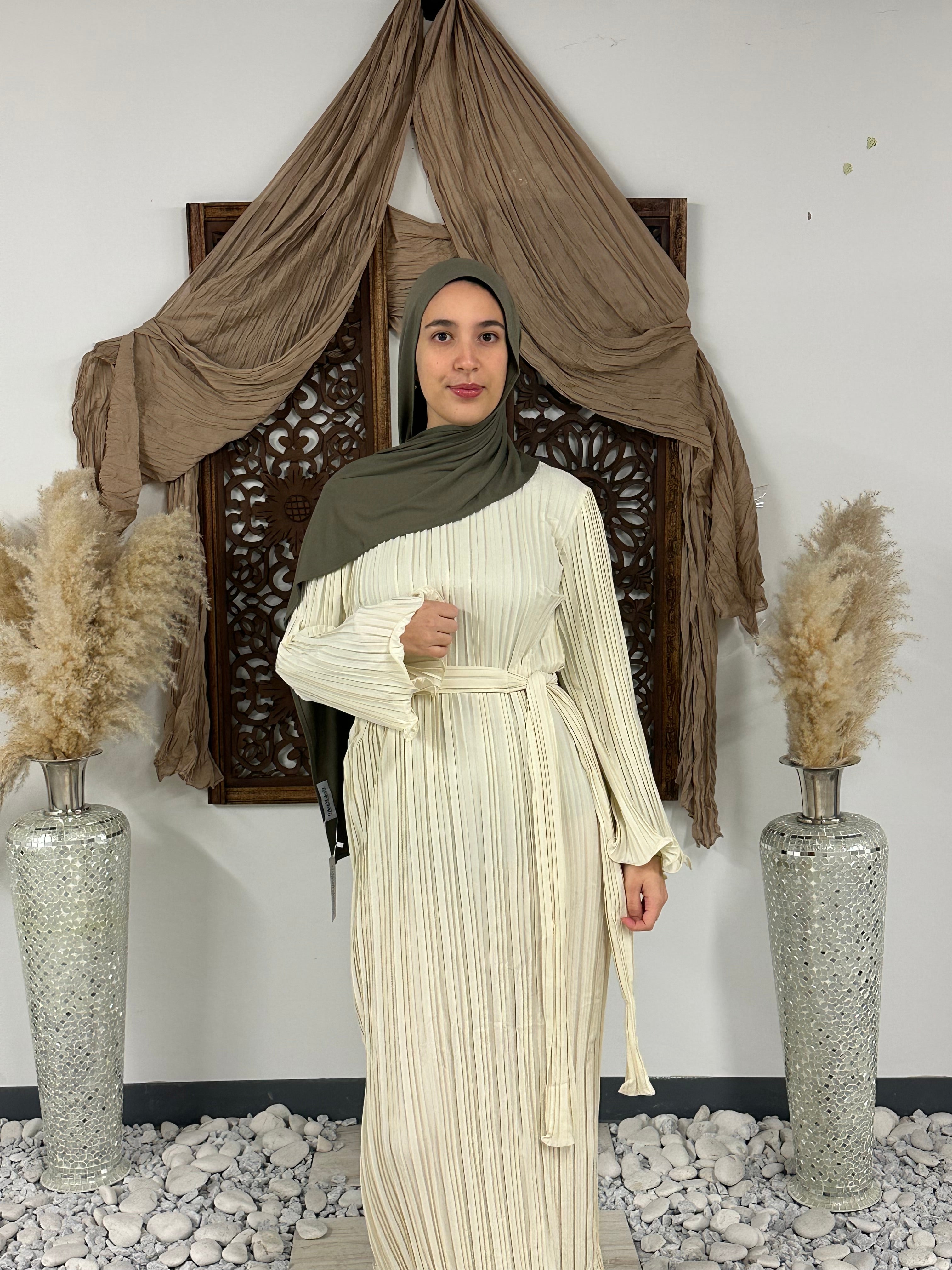 Pleated Long Sleeve Maxi Dress