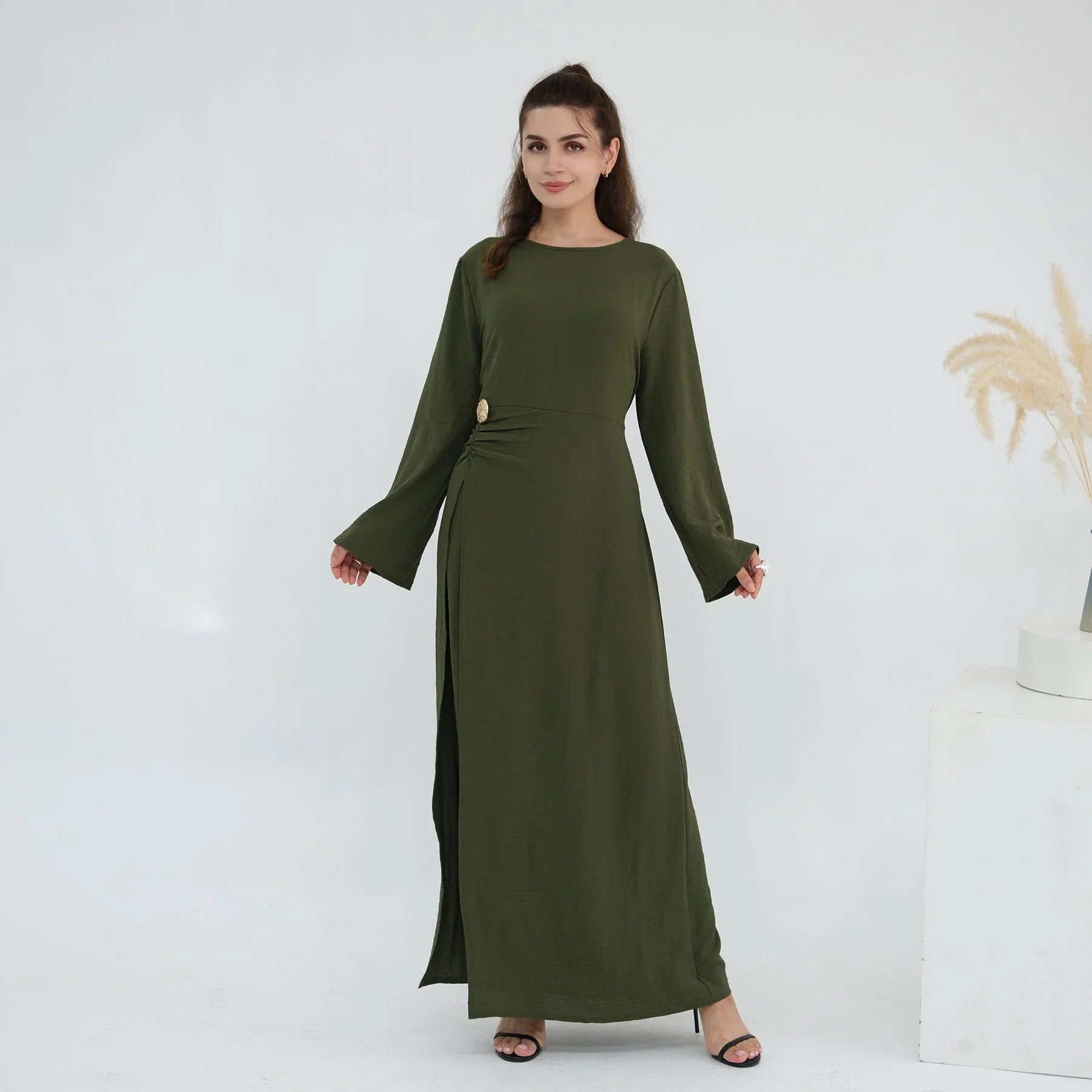 Side Ruched Abaya